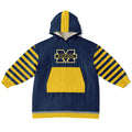 Youth Michigan Blue & Maize Oversize Game Day Lounge Hoodie