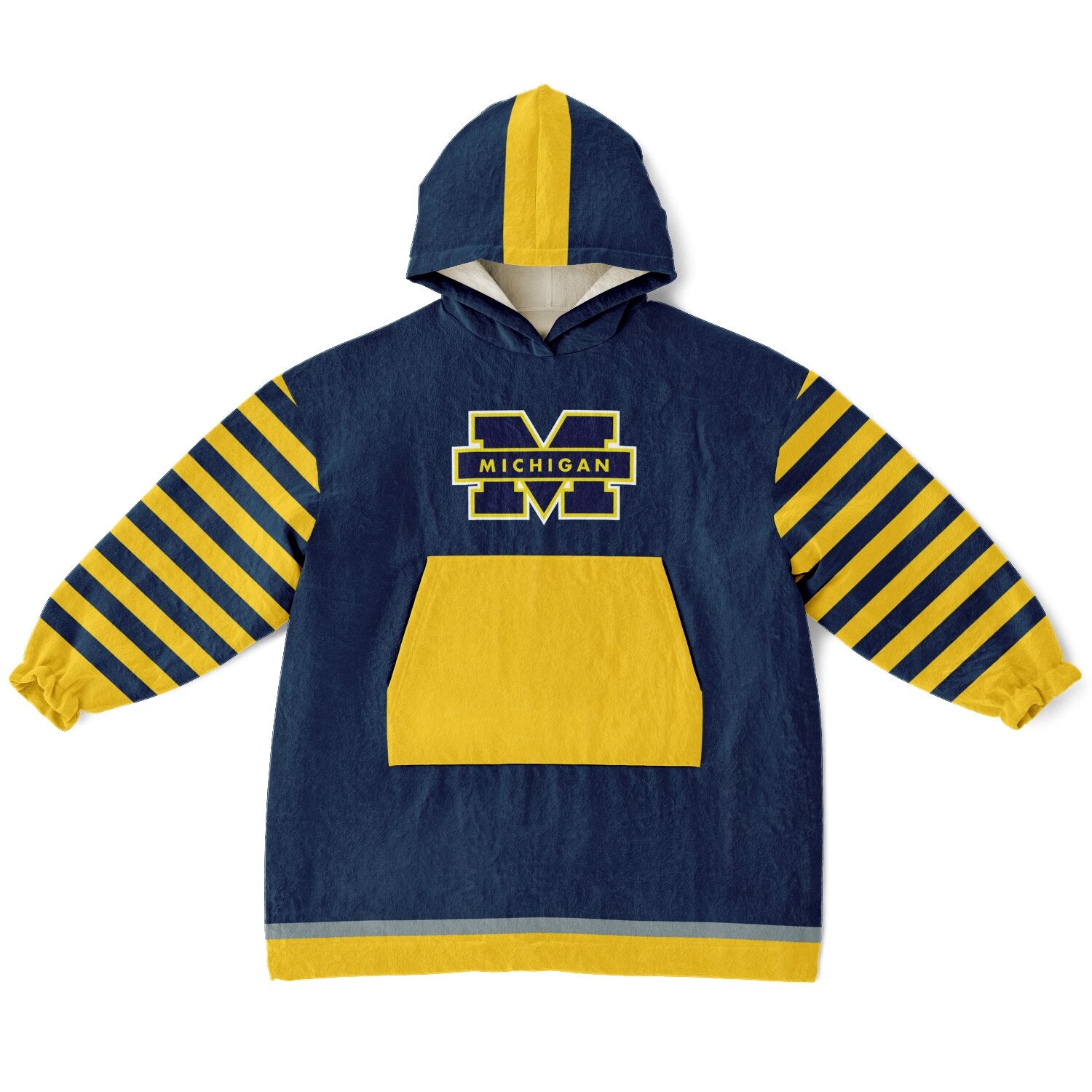Youth Michigan Blue & Maize Oversize Game Day Lounge Hoodie