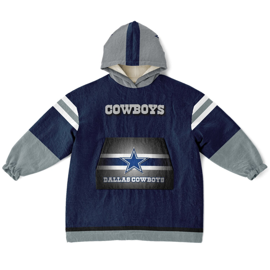 Youth Dallas Cowboys Blue Star Oversize Game Day Lounge Hoodie