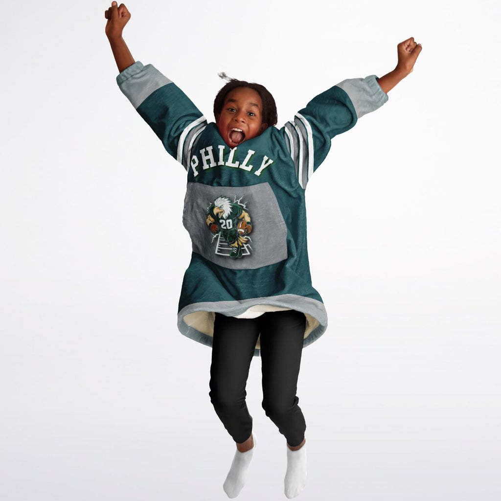 Youth Oversize Hooded Blanket Philly Player Green S.B. Champion 2024