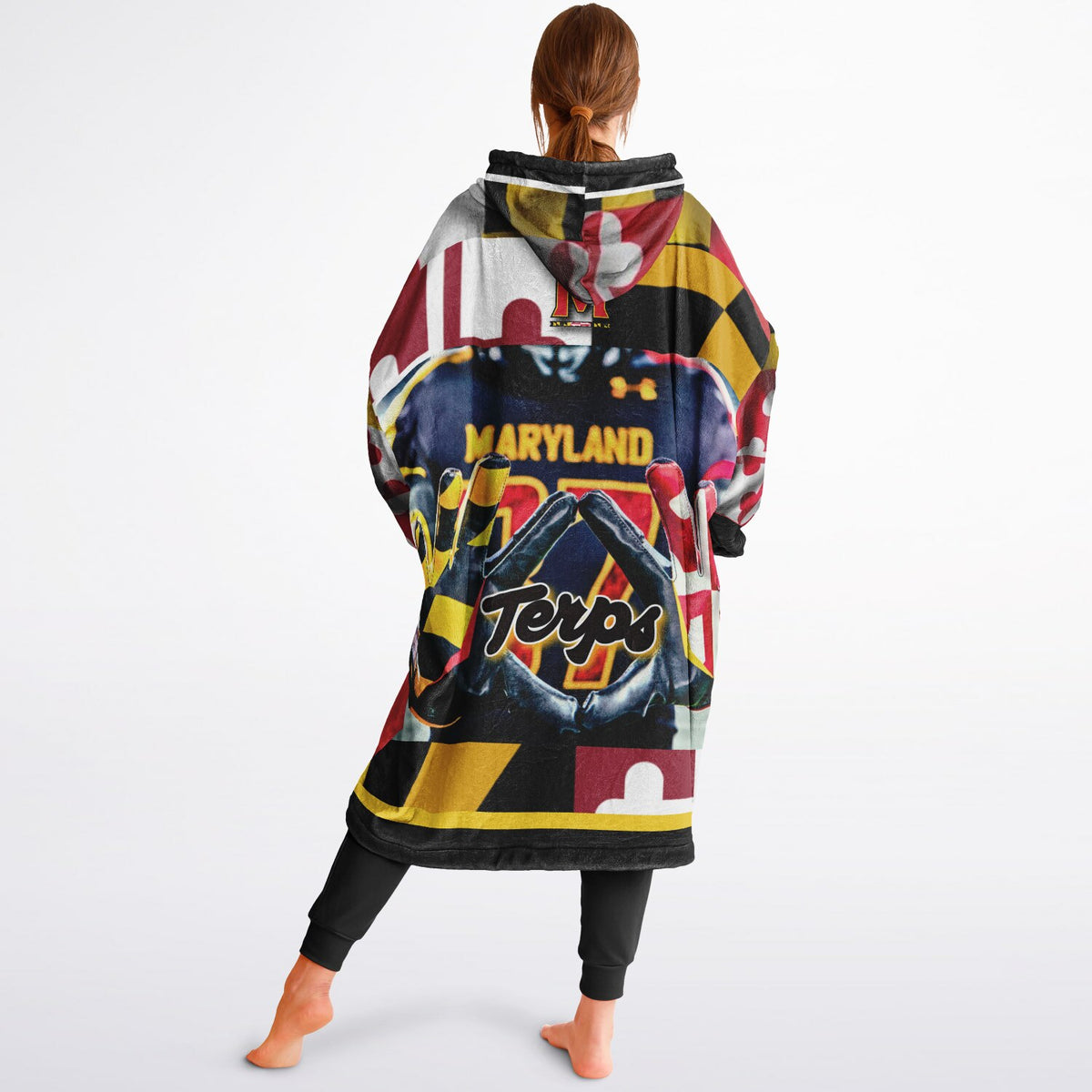 Maryland Flag Adult Game Day Lounge Hoodie