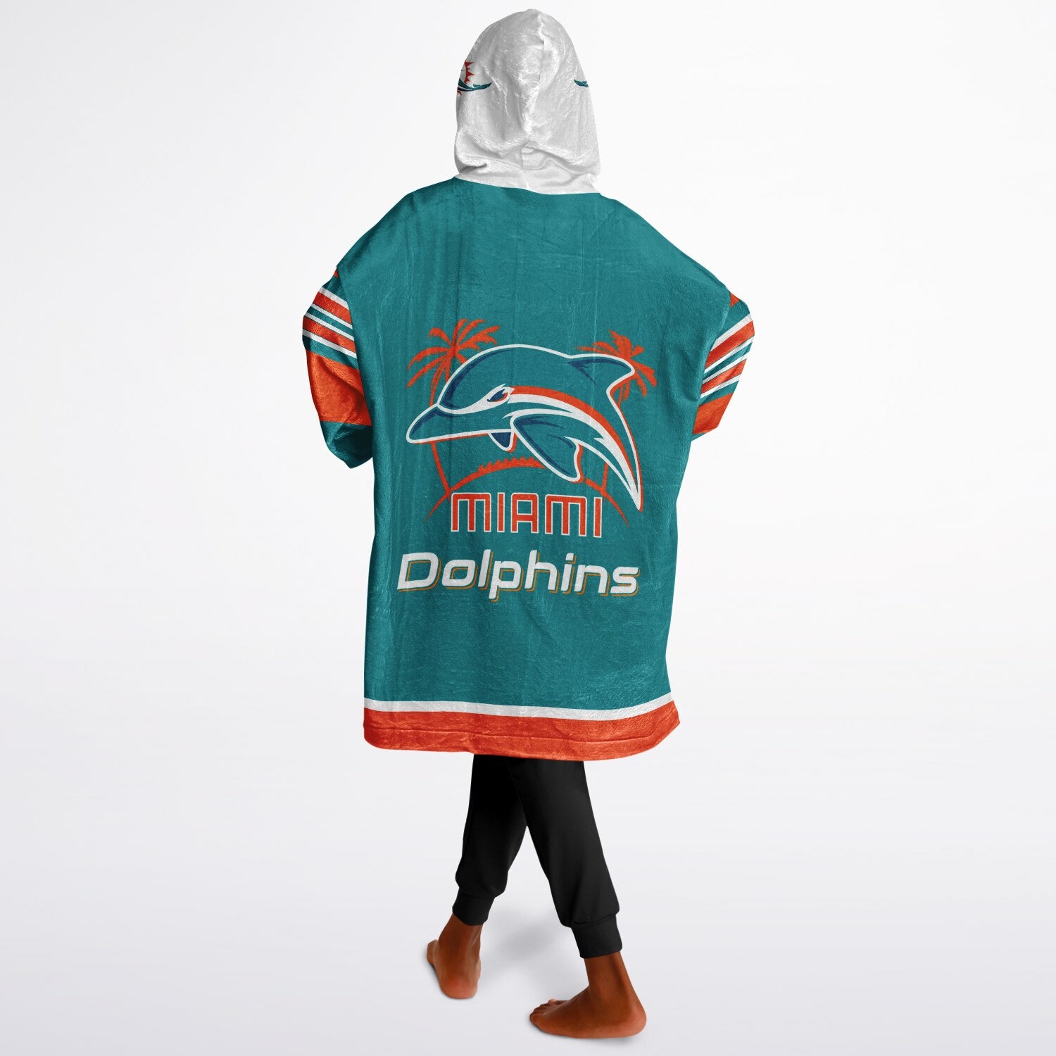 Youth Miami Dolphins Aqua Oversize Game Day Lounge Hoodie
