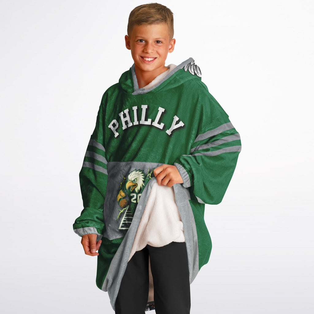 Youth Philly Player Retro Green Game Day Lounge Hoodie