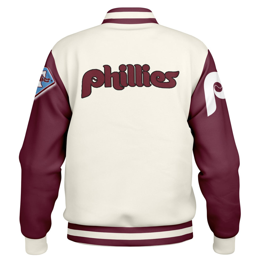 Phillies Cream Baseball Jacket