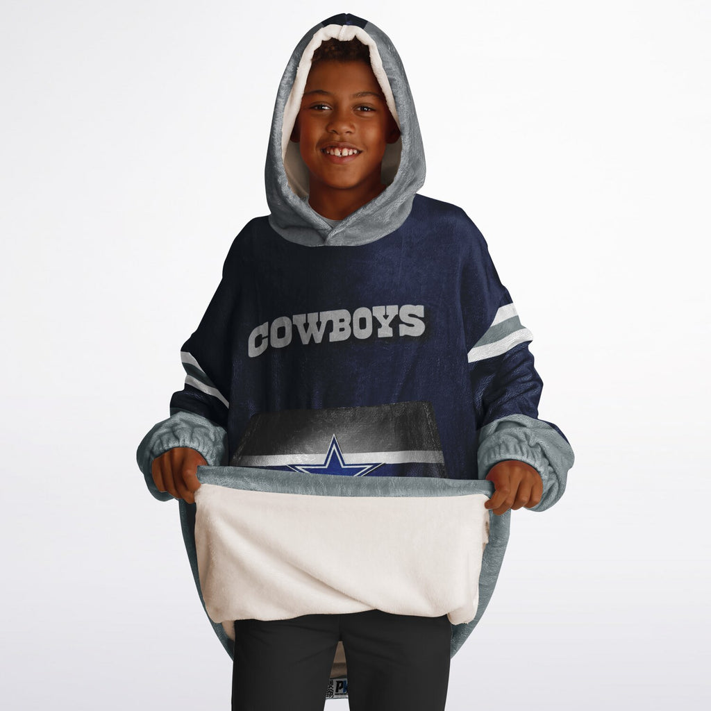 Youth Dallas Cowboys Blue Star Oversize Game Day Lounge Hoodie