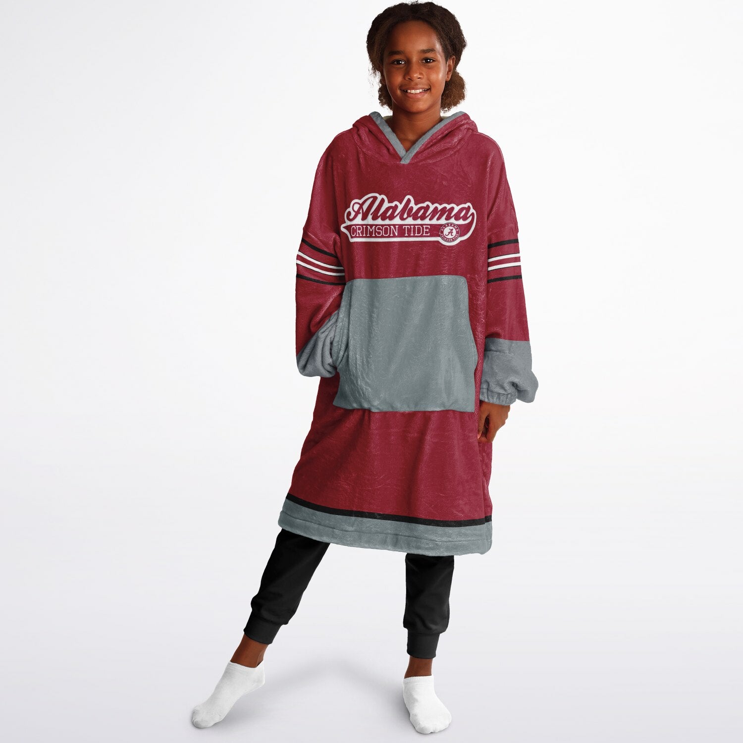 Youth Alabama Crimson Tide Red Oversize Game Day Lounge Hoodie