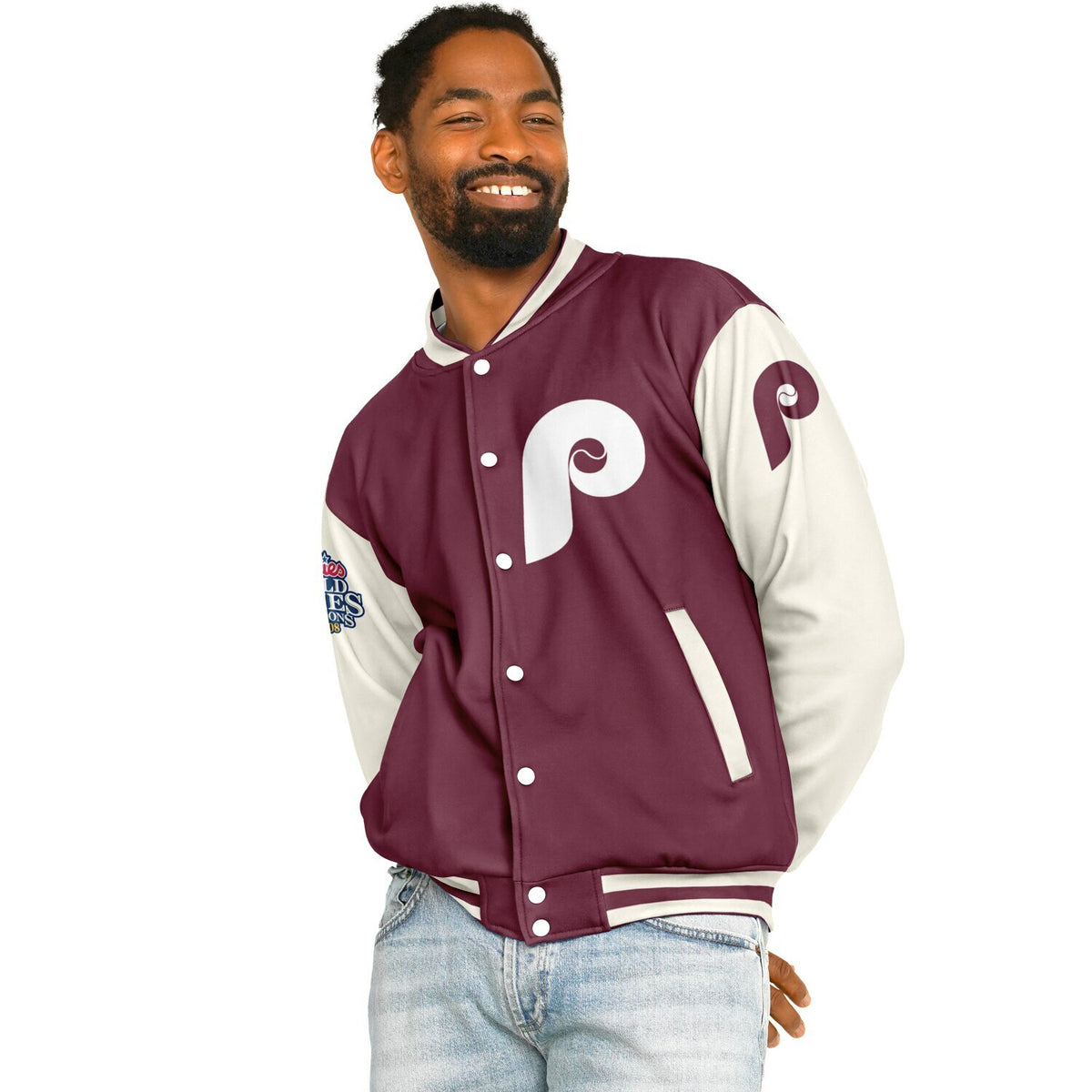 Philadelphia Phillies Maroon Baseball Jacket