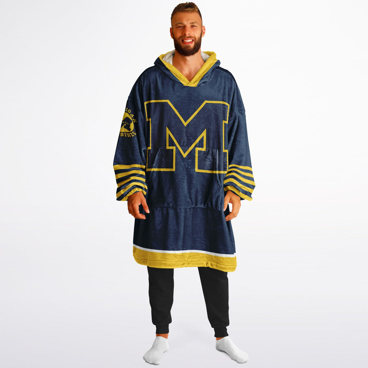 Michigan Wolverines Maize & Blue Adult Game Day Lounge Hoodie