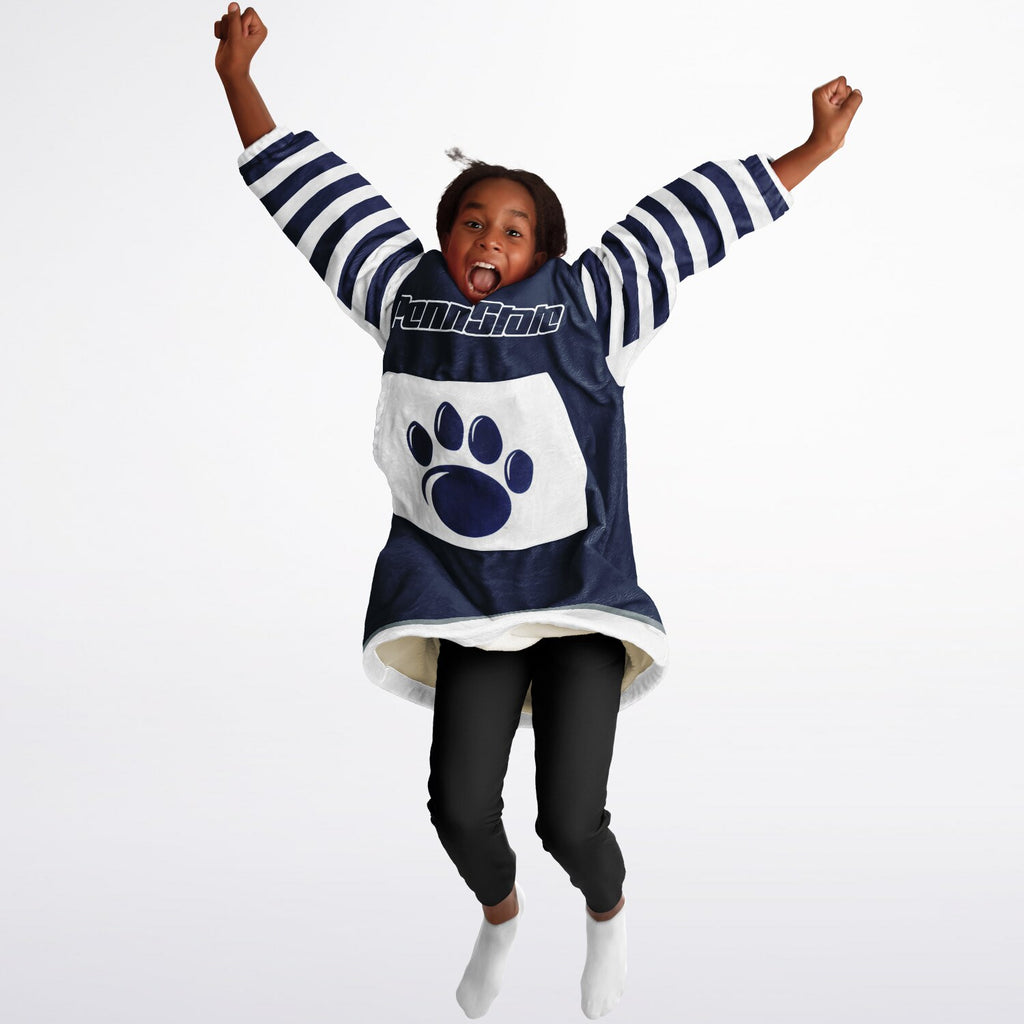 Youth Penn St. Blue & White Oversize Game Day Lounge Hoodie