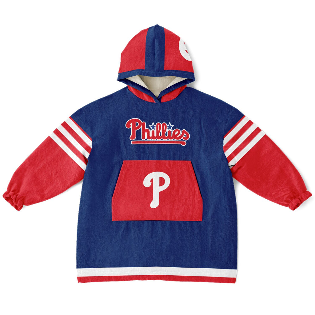 Youth Phillies Blue & Red Cozy Game Day Lounge Hoodie