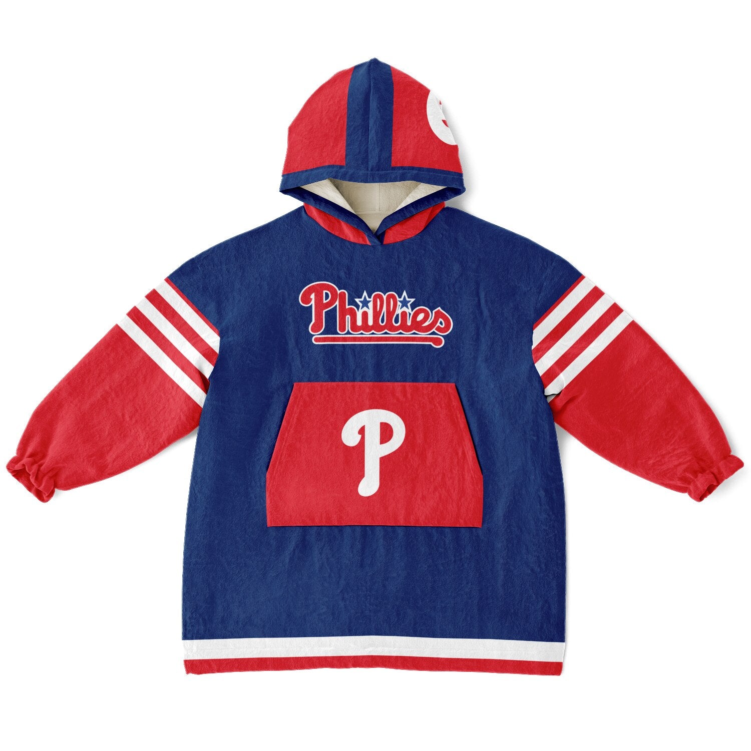 Youth Phillies Blue & Red Cozy Game Day Lounge Hoodie
