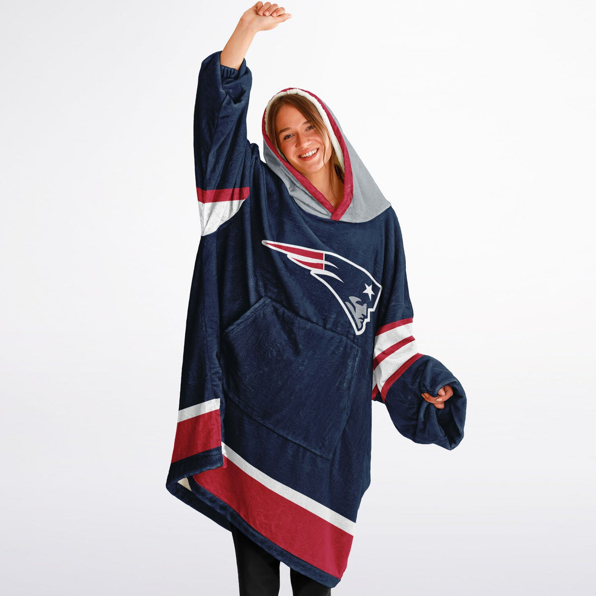 New England Patriots Blue Adult Game Day Lounge Hoodie