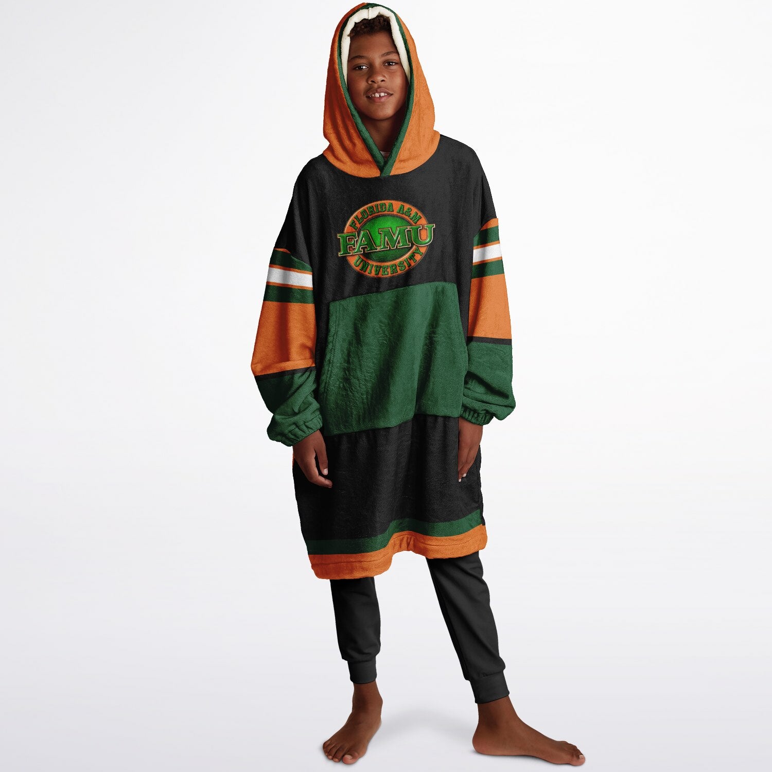 Youth FAMU Rattlers Black Oversize Game Day Lounge Hoodie