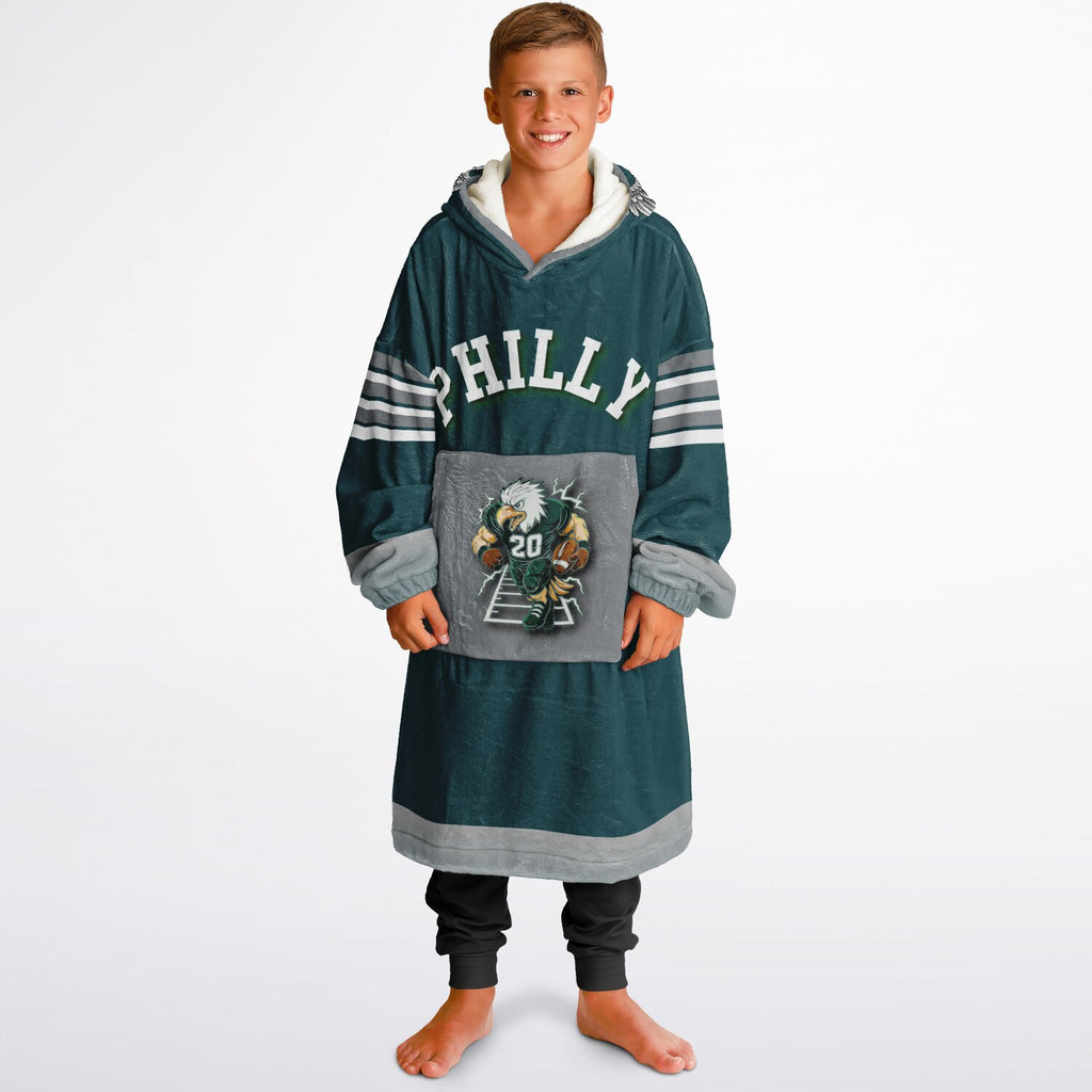 Youth Oversize Hooded Blanket Philly Player Green S.B. Champion 2024