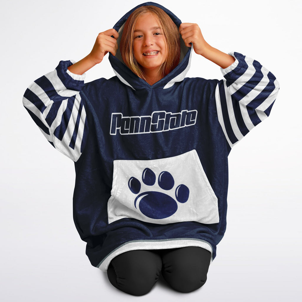 Youth Penn St. Blue & White Oversize Game Day Lounge Hoodie