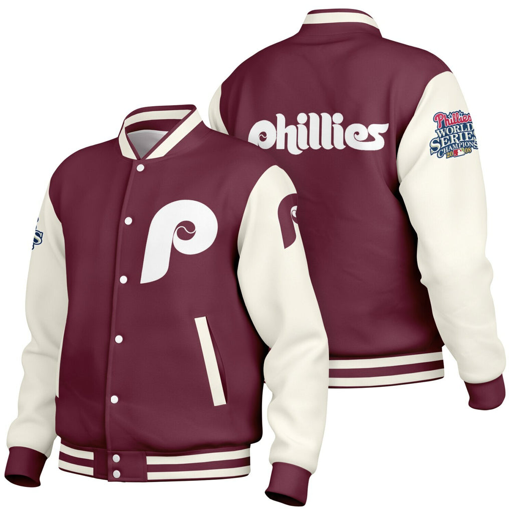 Philadelphia Phillies Maroon Baseball Jacket