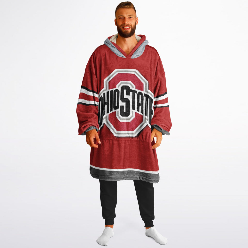 Ohio State Buckeyes Scarlet & Grey Adult Game Day Lounge Hoodie