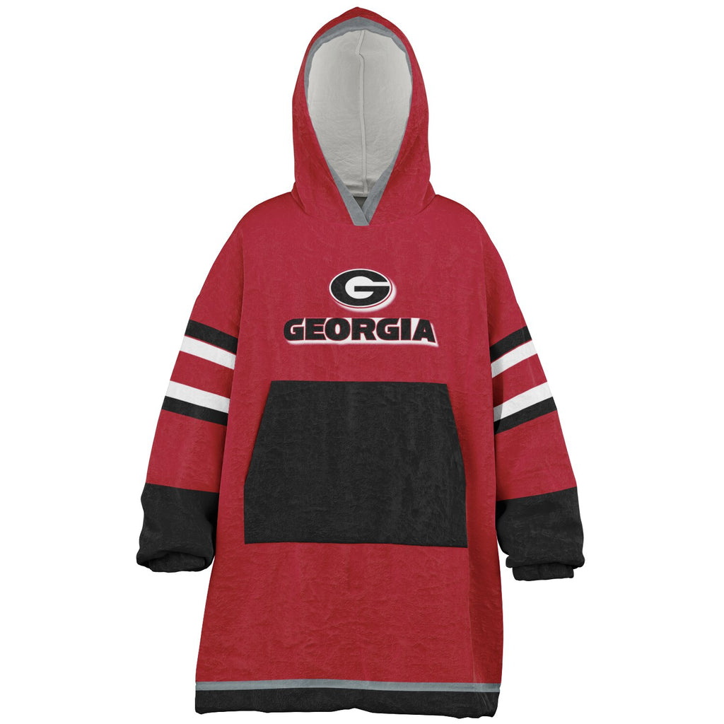 Youth Georgia Bulldogs Red Oversize Game Day Lounge Hoodie