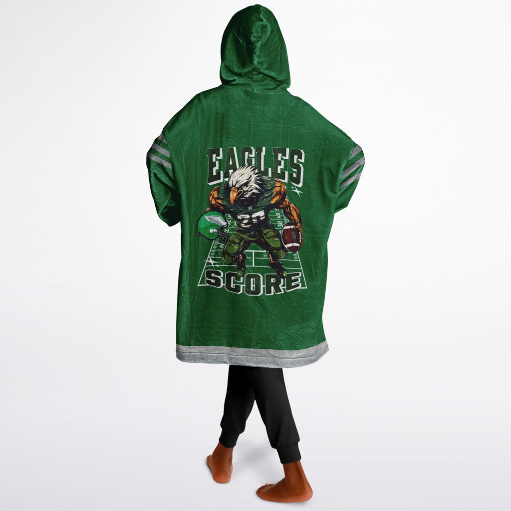 Youth Eagles Retro Kelly Green Game Day Lounge Hoodie