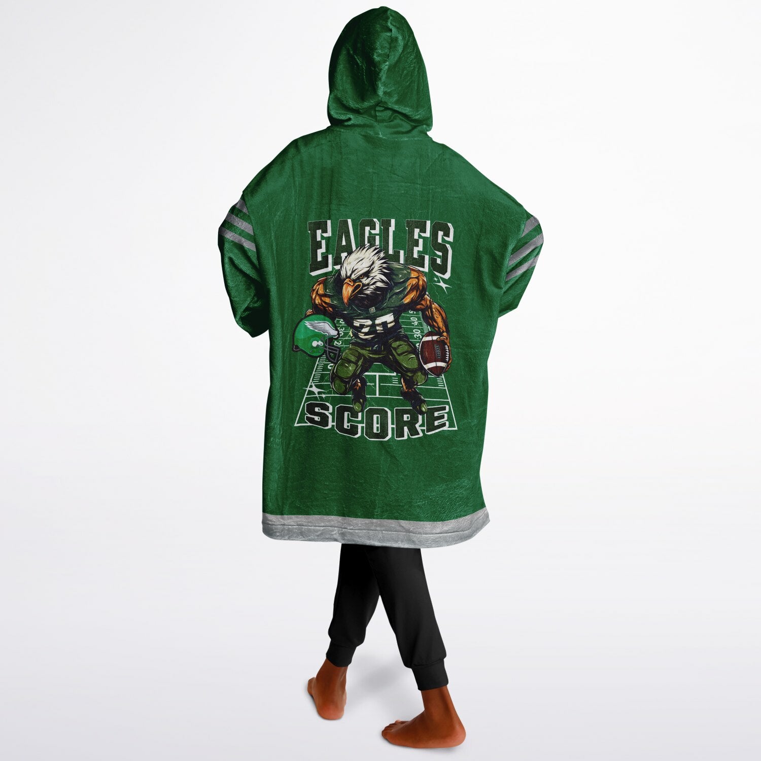 Youth Eagles Retro Kelly Green Game Day Lounge Hoodie