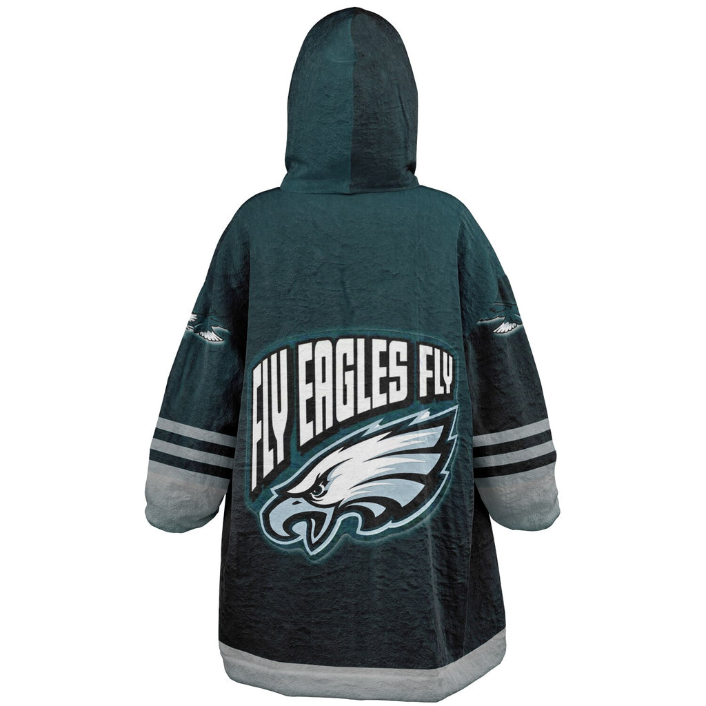 Green Pocket Youth Eagles Green & Black Marble Game Day Lounge Hoodie