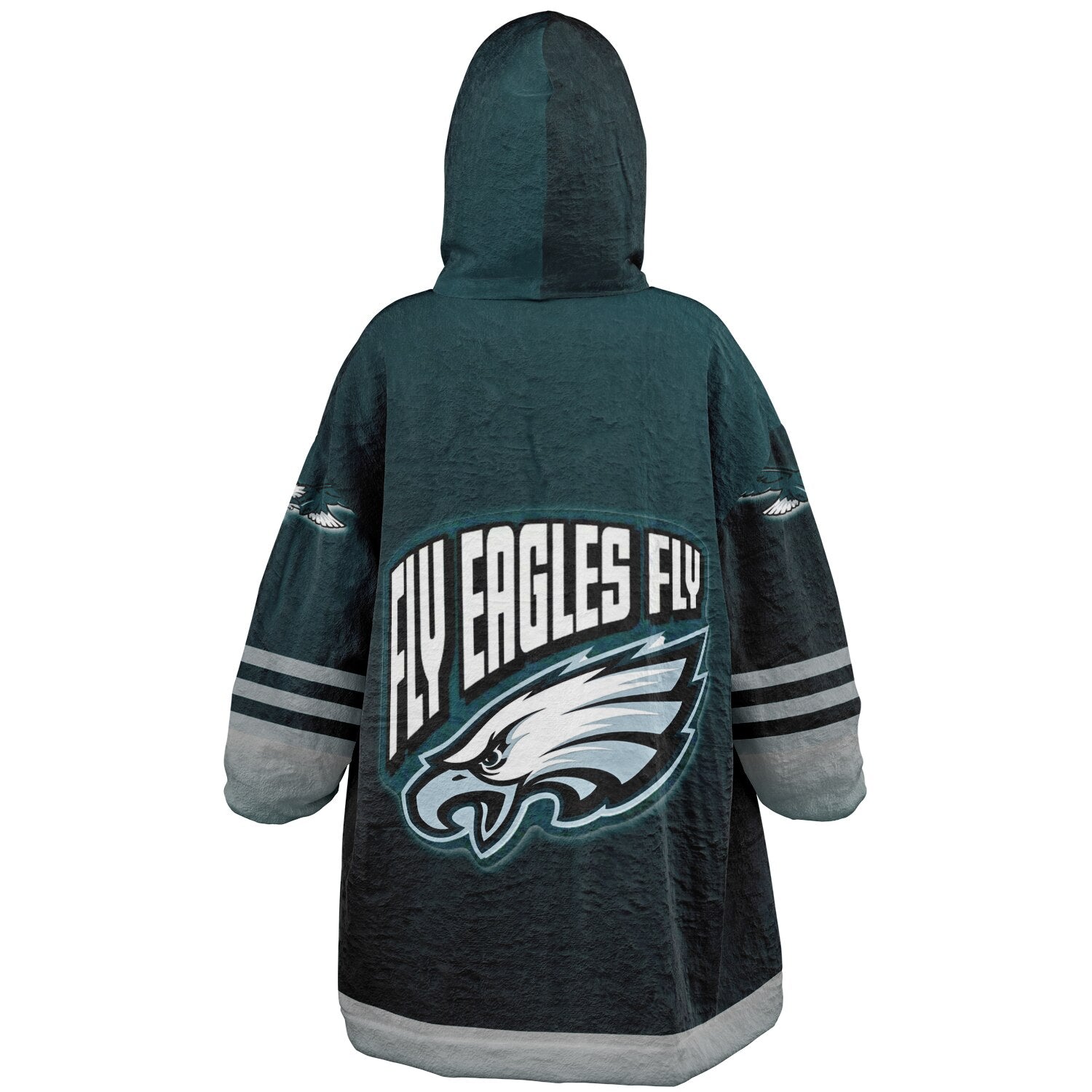 Green Pocket Youth Eagles Green & Black Marble Game Day Lounge Hoodie