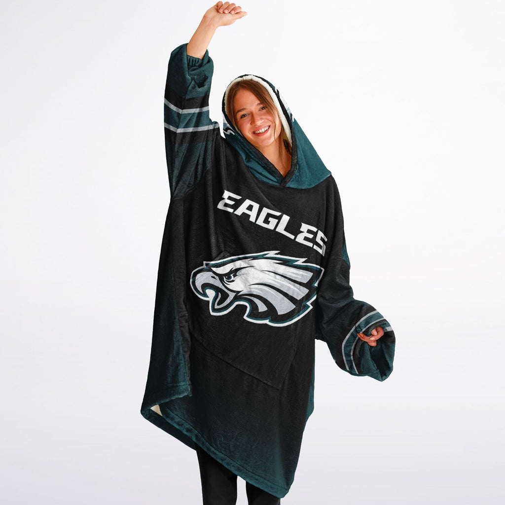 Eagles Black Adult Game Day Lounge Hoodie American Flag
