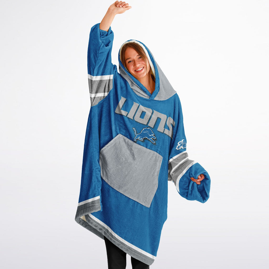 Detroit Lions Blue Adult Game Day Lounge Hoodie