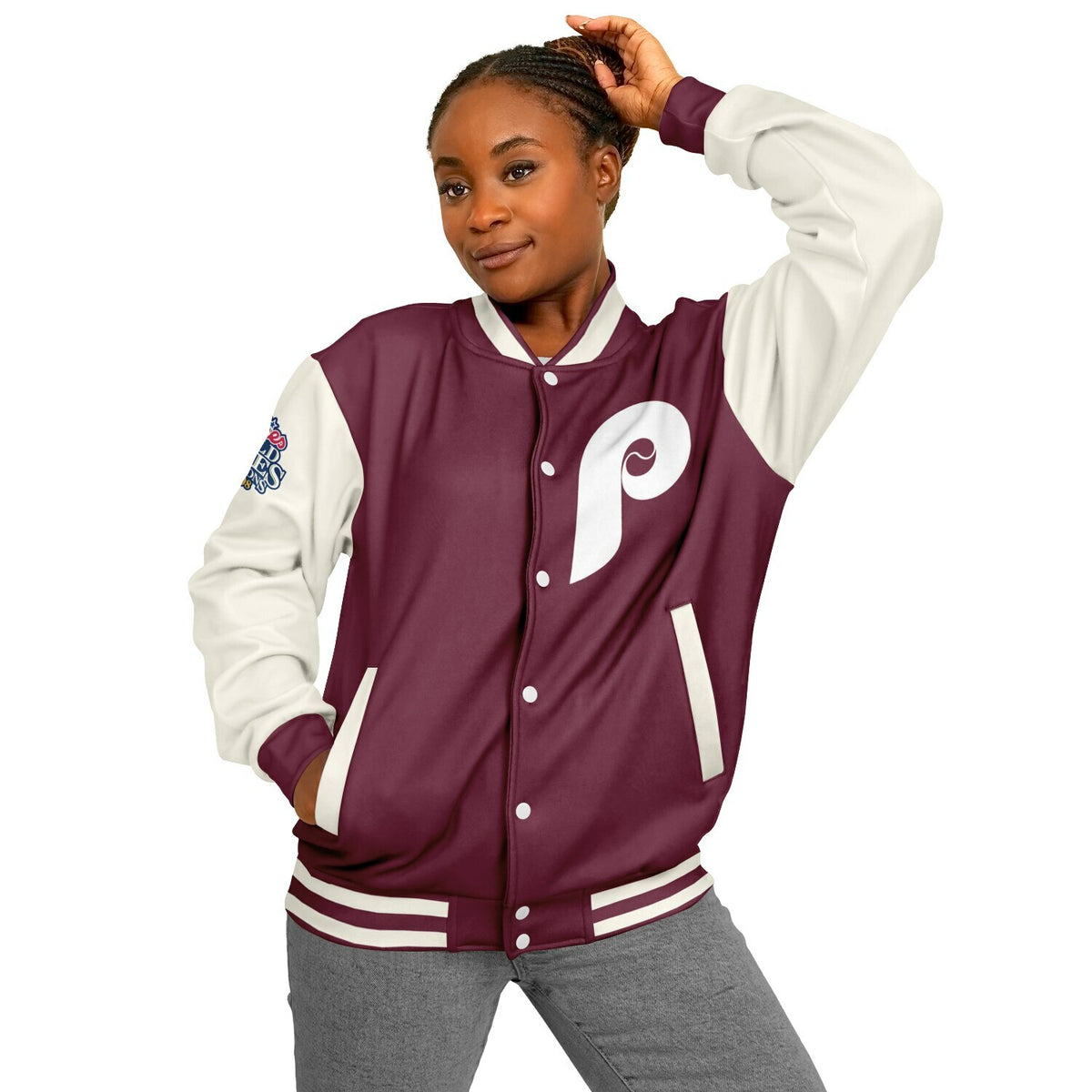 Philadelphia Phillies Maroon Baseball Jacket