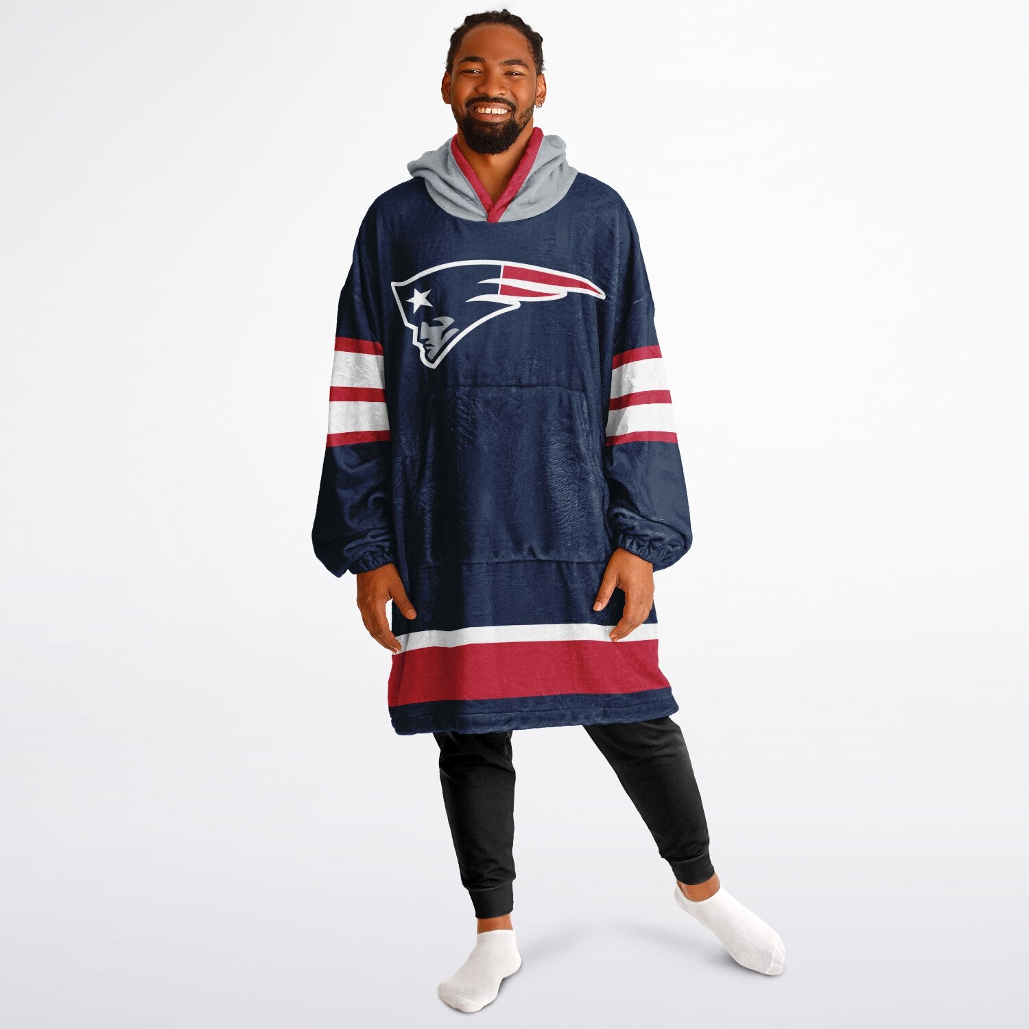 New England Patriots Blue Adult Game Day Lounge Hoodie