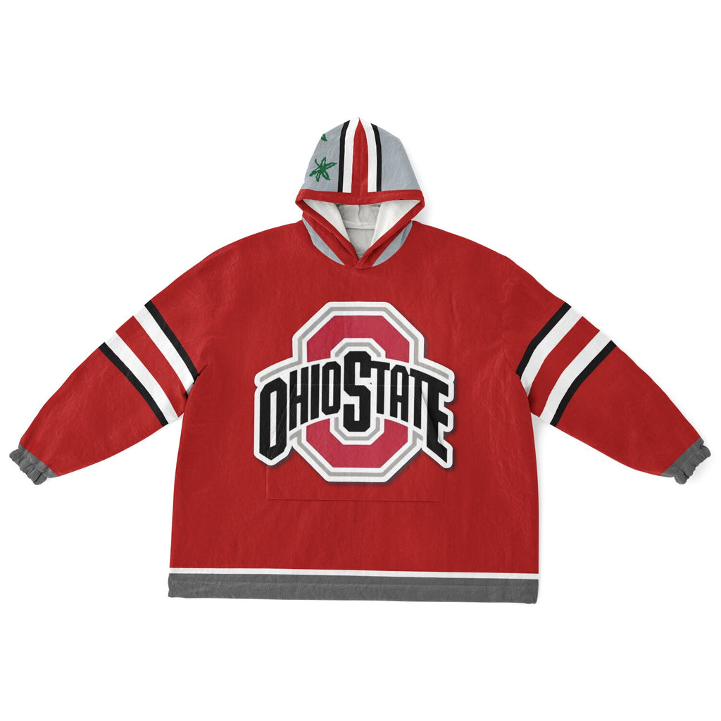 Ohio State Buckeyes Scarlet & Grey Adult Game Day Lounge Hoodie