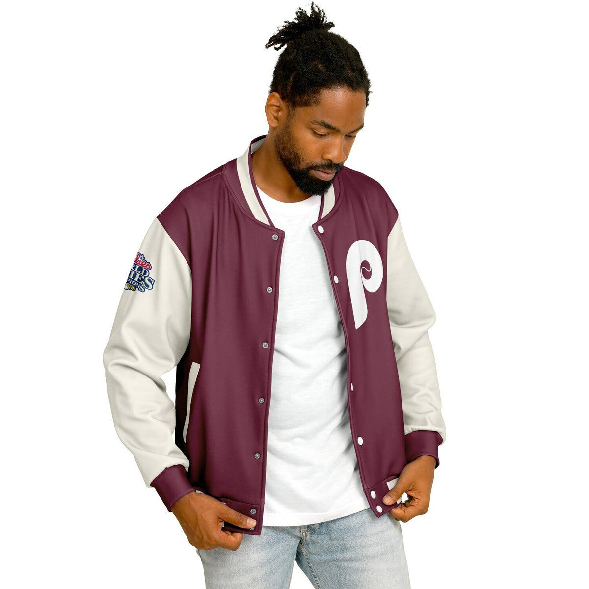 Philadelphia Phillies Maroon Baseball Jacket