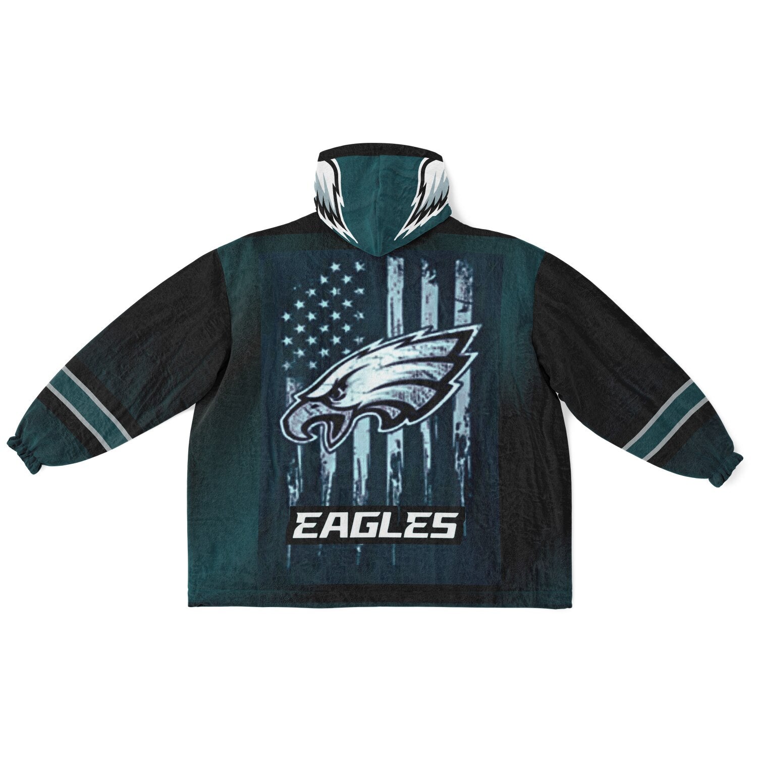 Eagles Black Adult Game Day Lounge Hoodie American Flag