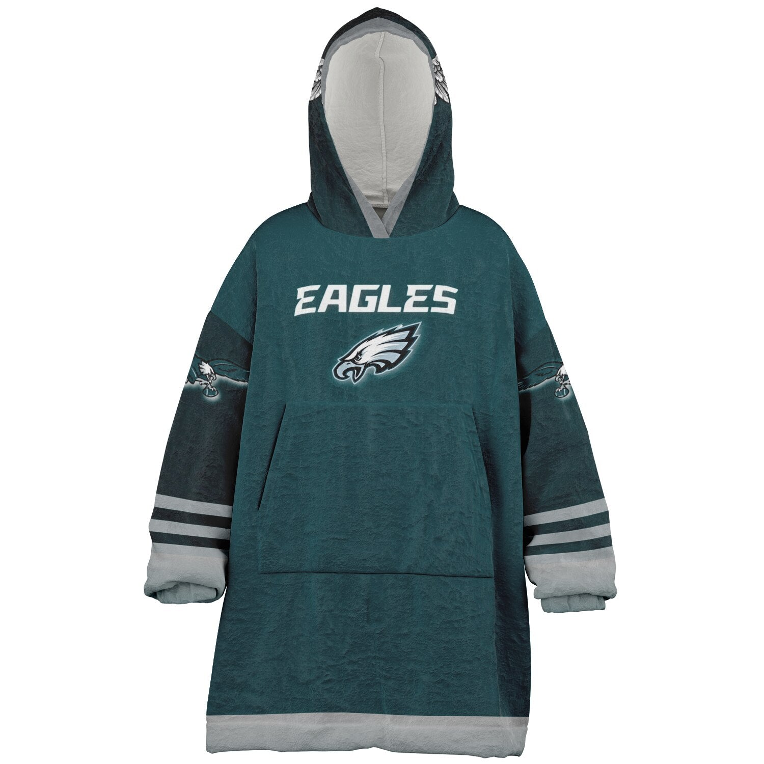 Green Pocket Youth Eagles Green & Black Marble Game Day Lounge Hoodie
