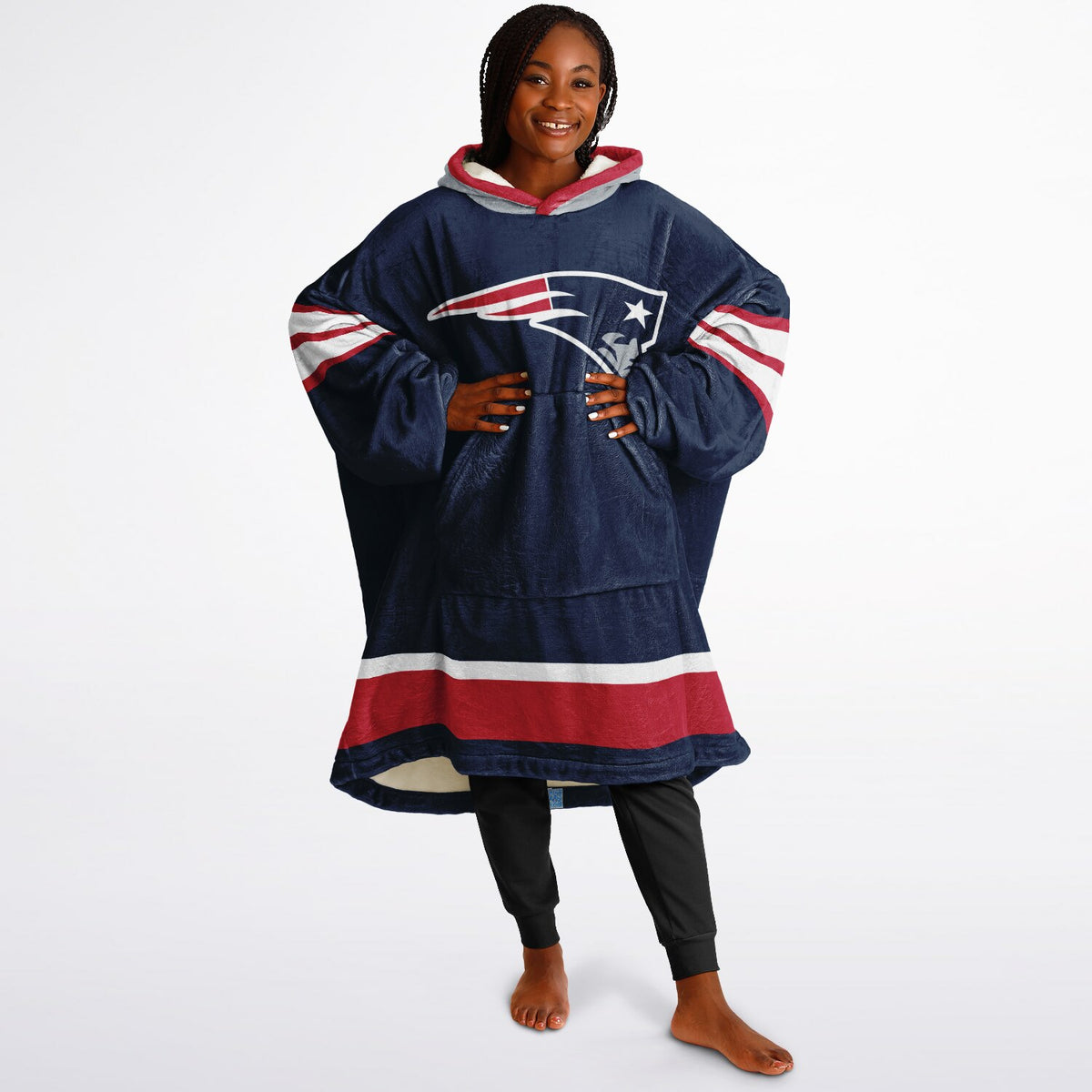New England Patriots Blue Adult Game Day Lounge Hoodie
