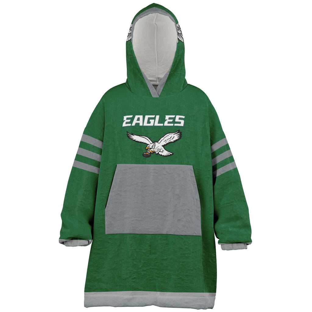 Youth Eagles Retro Kelly Green Game Day Lounge Hoodie
