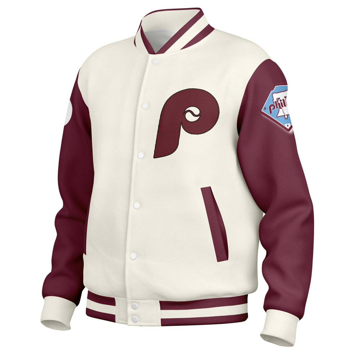 Phillies Cream Baseball Jacket