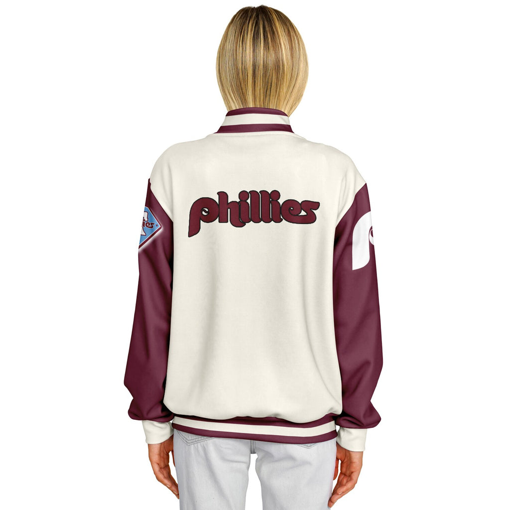 Phillies Cream Baseball Jacket