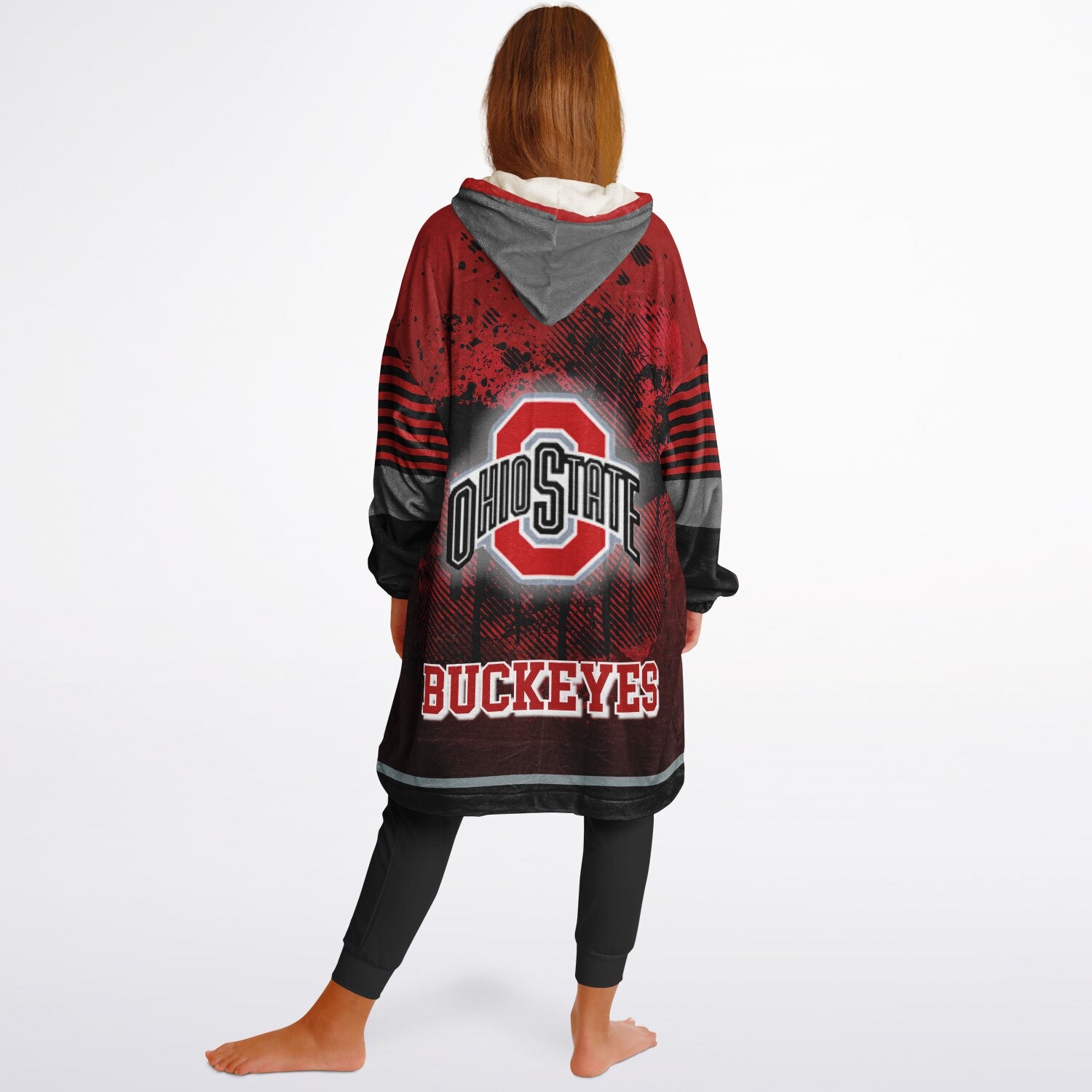 Youth Ohio St. Scarlett Oversize Game Day Lounge Hoodie Great Gift for Young Fans & Future Buckeyes