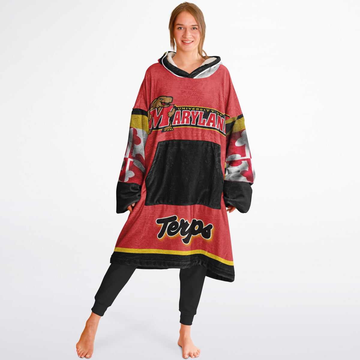 Maryland Flag Adult Game Day Lounge Hoodie