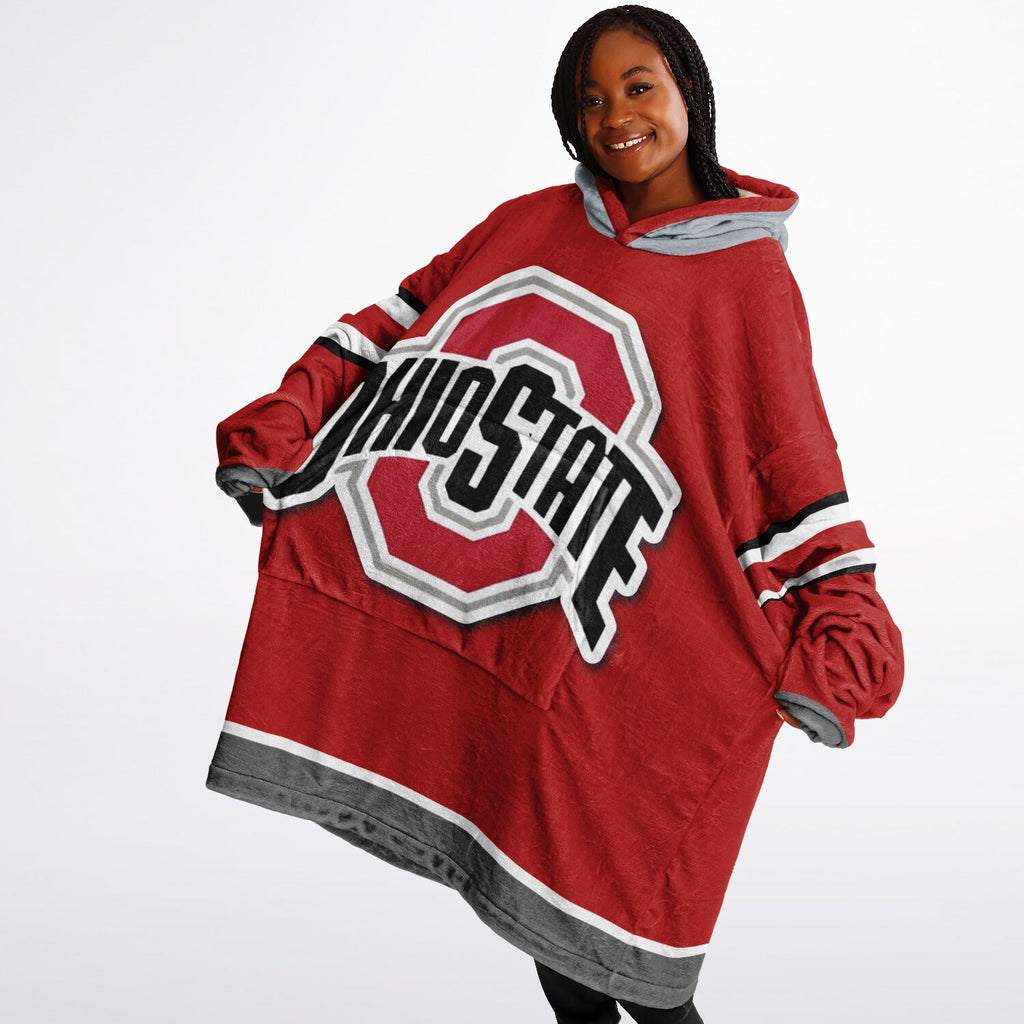 Ohio State Buckeyes Scarlet & Grey Adult Game Day Lounge Hoodie