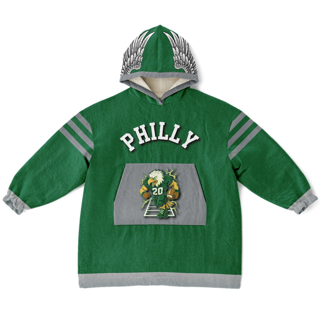 Youth Philly Player Retro Green Game Day Lounge Hoodie