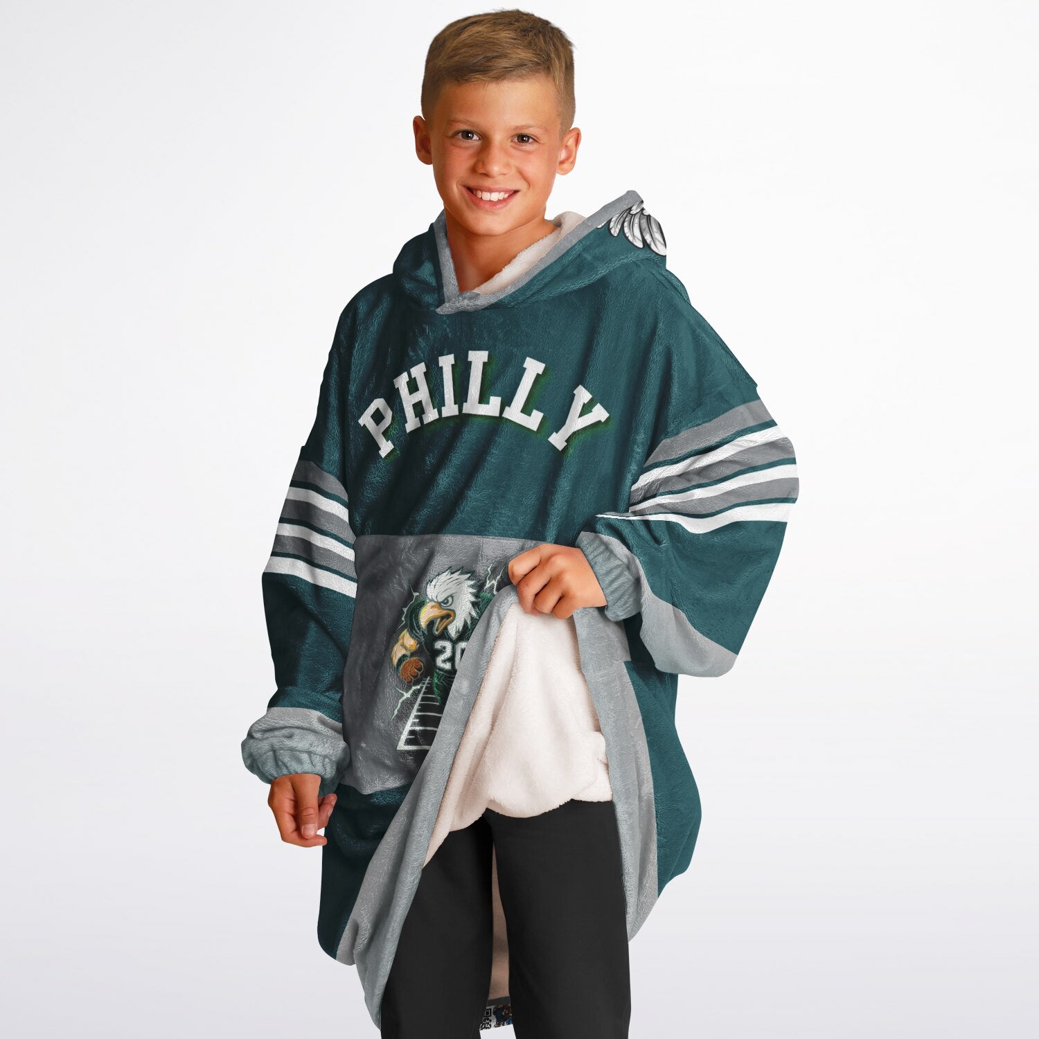 Youth Oversize Hooded Blanket Philly Player Green S.B. Champion 2024