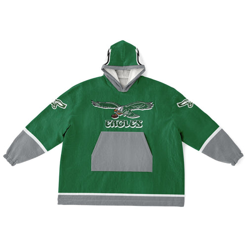 Eagles Retro Green Adult Game Day Lounge Hoodie Super Bowl Edition