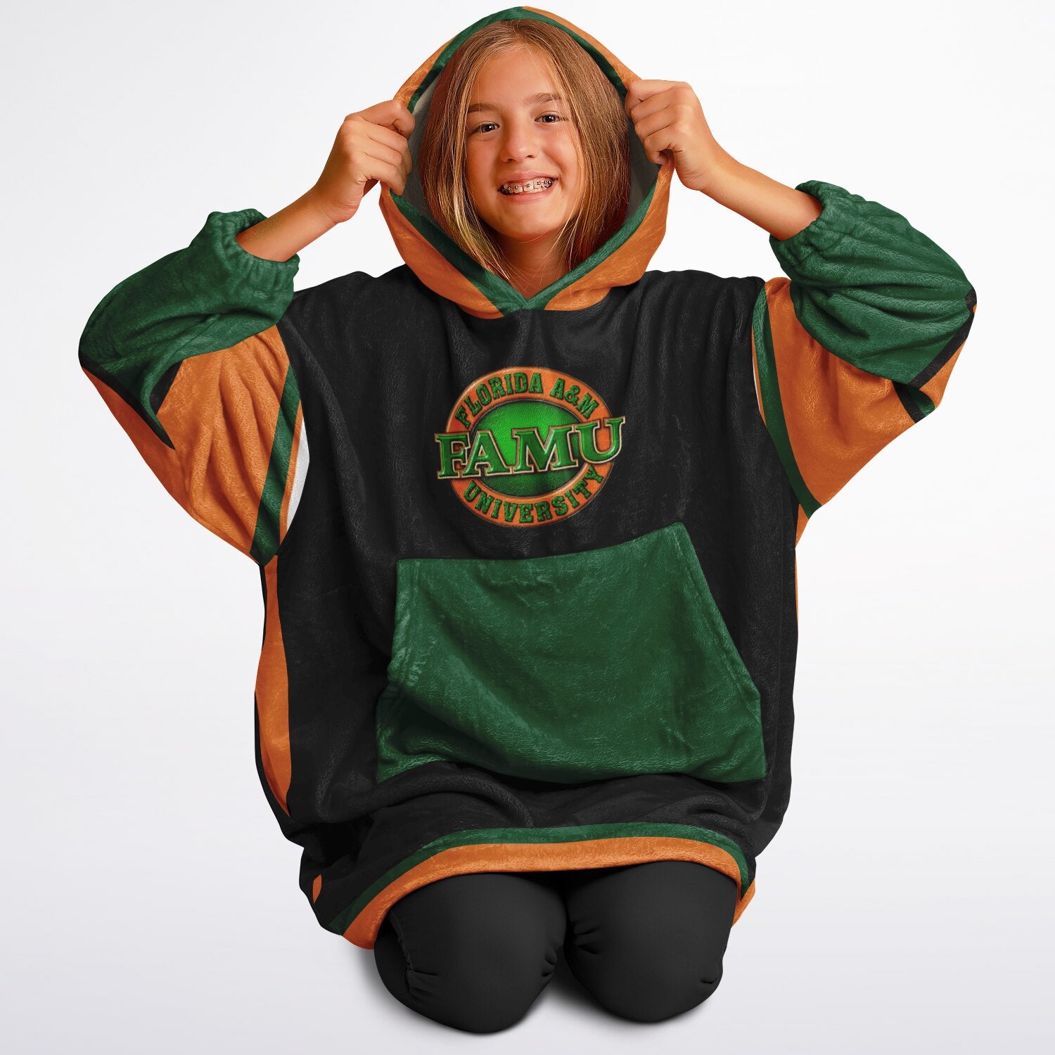 Youth FAMU Rattlers Black Oversize Game Day Lounge Hoodie