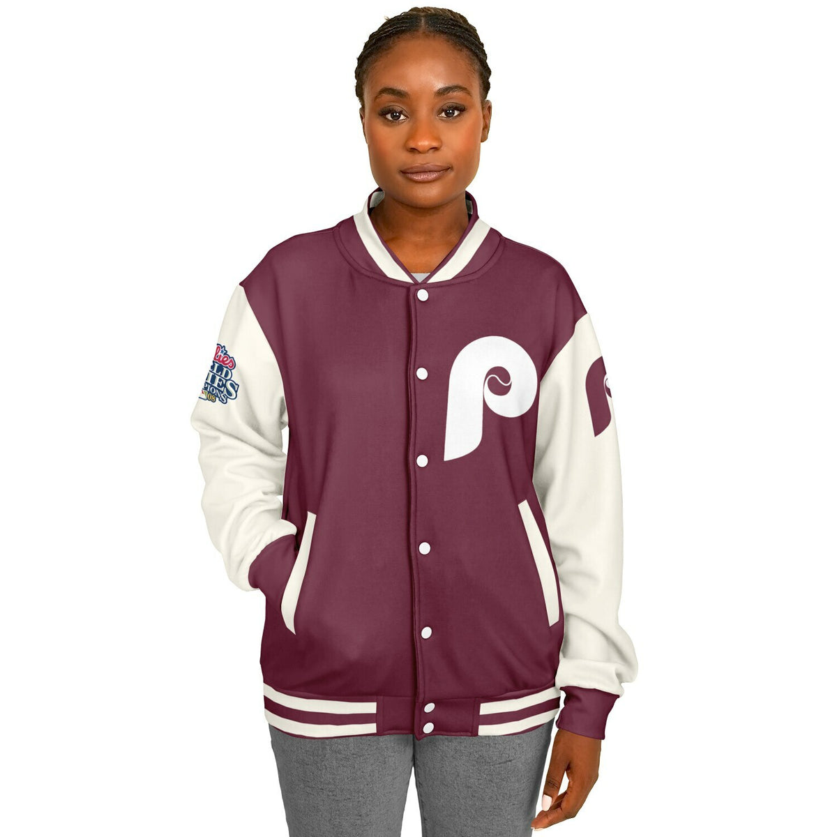 Philadelphia Phillies Maroon Baseball Jacket