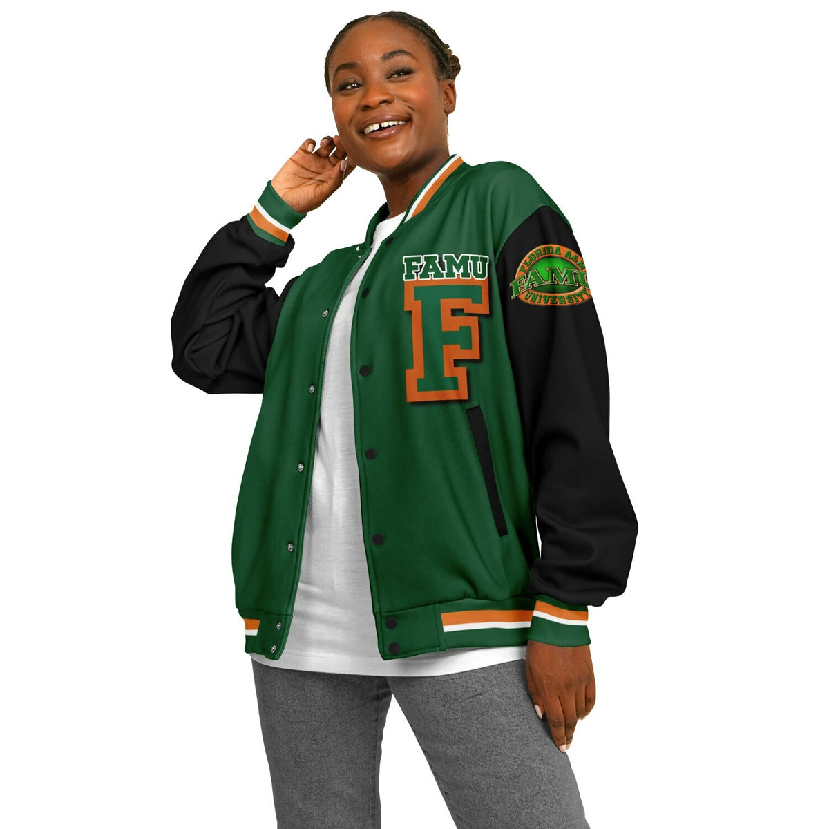 FAMU Black Venom Green Varsity Jacket