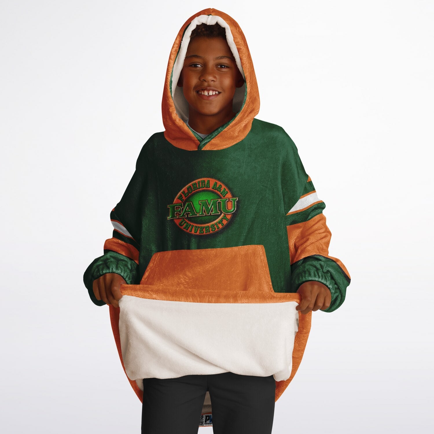 Youth FAMU Rattlers Green Oversize Game Day Lounge Hoodie