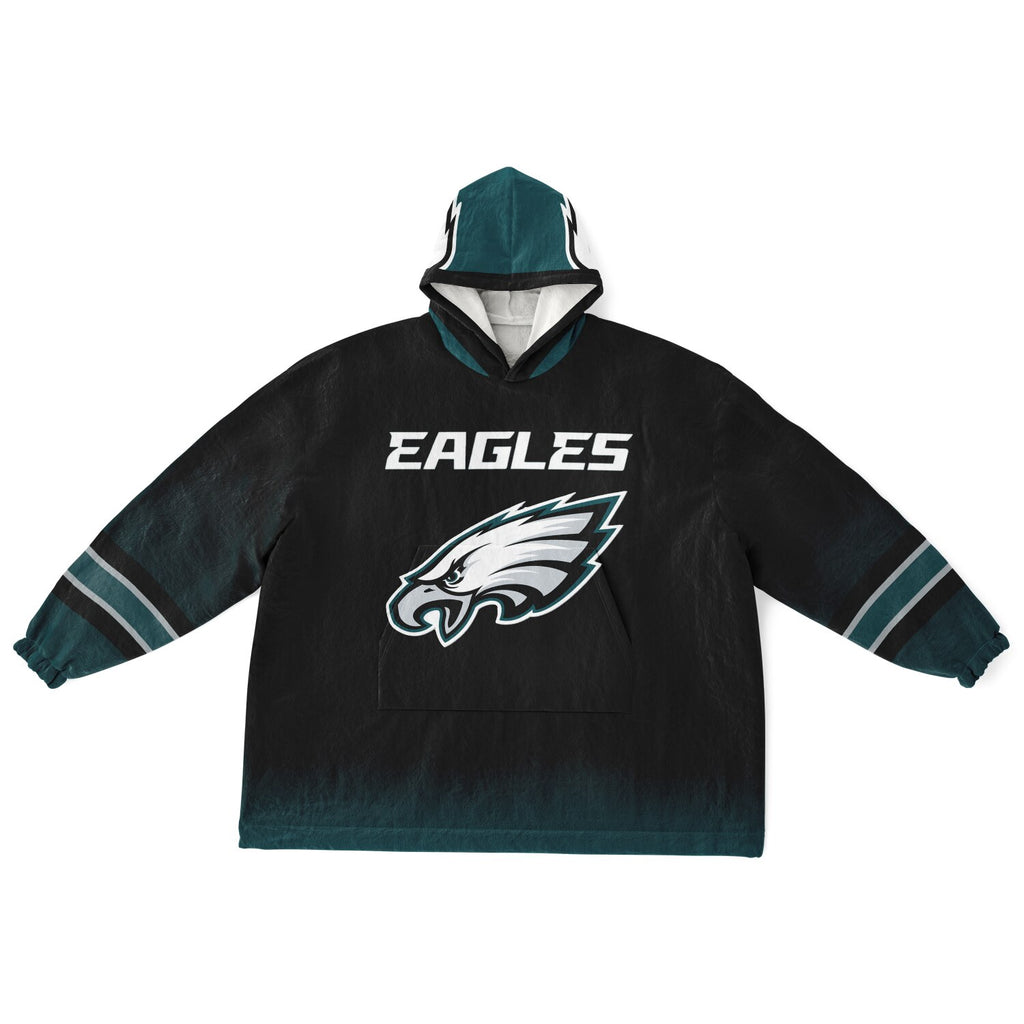 Eagles Black Adult Game Day Lounge Hoodie American Flag
