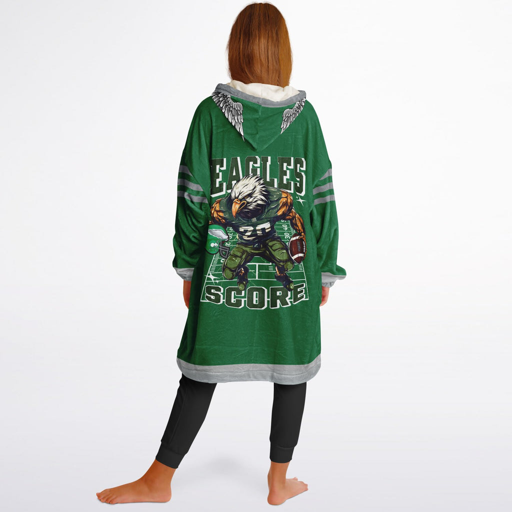 Youth Eagles Retro Kelly Green Game Day Lounge Hoodie
